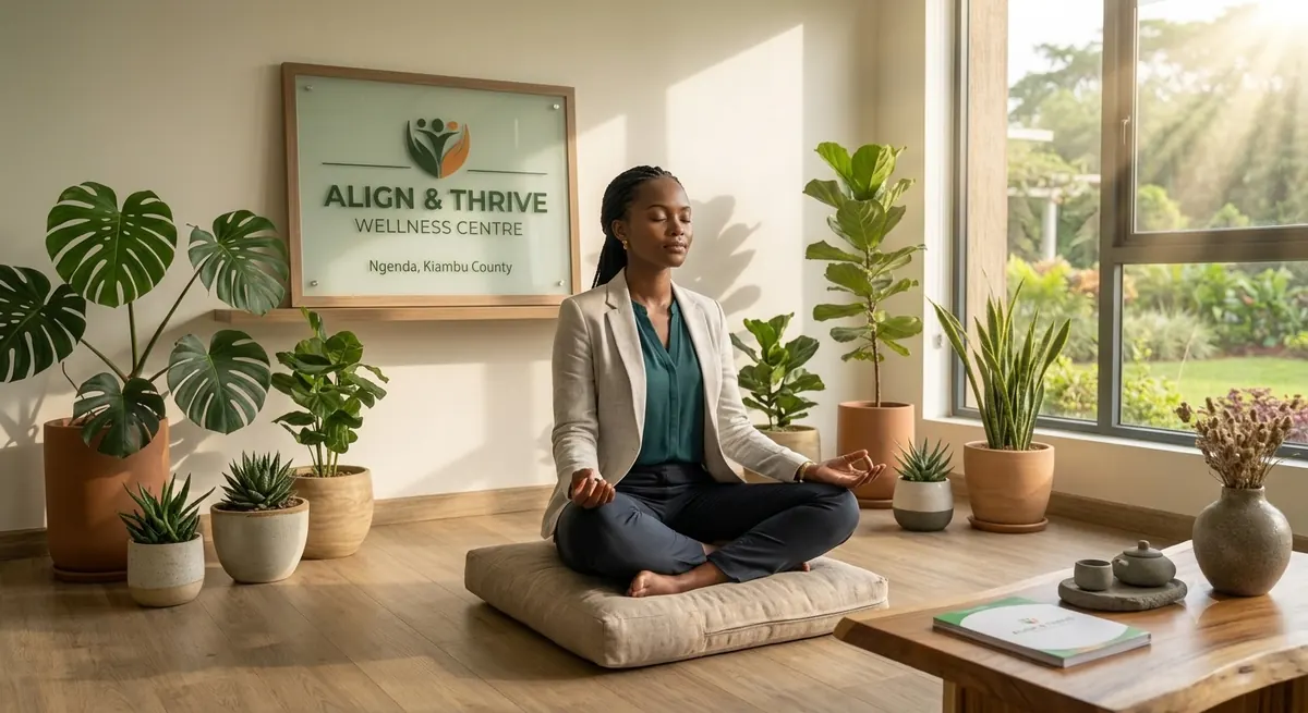 Woman meditating in nature